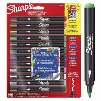 Paintmarker Sharpie Creative kuglespids acrylic 12pk ass.