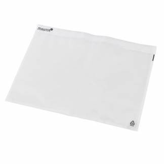 Følgeseddellomme i genbrugsplast C4 u/tryk 340x250mm 500stk/kar Plast40/Plast40/Papir46