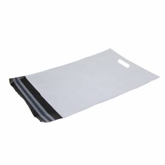 Forsendelsesposer PE A3 hvid 340x490mm m/håndtag 100stk/pak