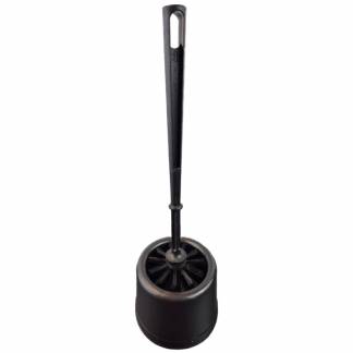 Toiletbørste m/skål sort Ø75x360mm