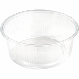Plastbakke, F&aelig;rch, 10-250, Rund kapacitet 250, &Oslash; 101, h&oslash;jde 50 PP, transparent, pakke a 100 stk F&oslash;de