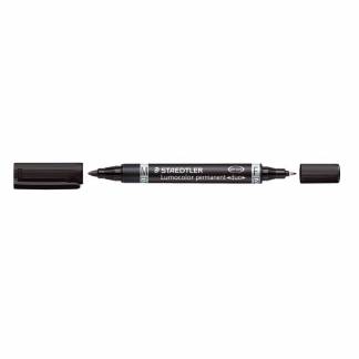 Marker Lumocolor Duo permanent F 0,6mm /M 1,5mm sort 348