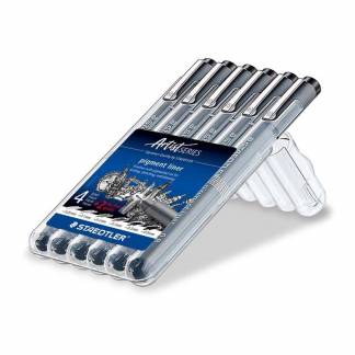 Pigmentliner STAEDTLER sort 6stk 0,05/0,1/0,2/0,3/0,5/0,8mm