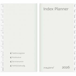 Index Planner månedskalender REFILL + tlf.reg. 2026
