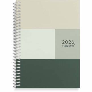 A6 ugekalender tværformat tekstilpræg 2026