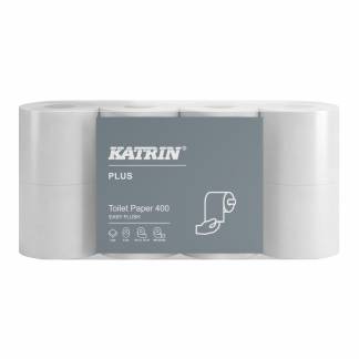 Toiletpapir, Katrin, Easy Flush, 2 lag, hvid, 100mm x 50.00m, 16g/m2, &aelig;ske a 40 ruller