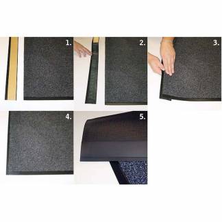 Kantliste affaset 6,5 x 91 cm sort