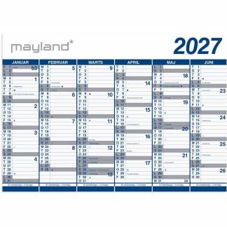 V&aelig;gkalender, Mayland k&aelig;mpe, 72x740mm &aring;r: 2027, Flerfarvet,