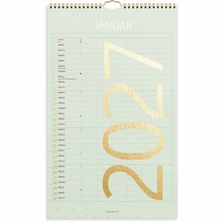 V&aelig;gkalender, Mayland Familie, Family 220x430mm &aring;r: 2027, sort,, FSC Mix Credit