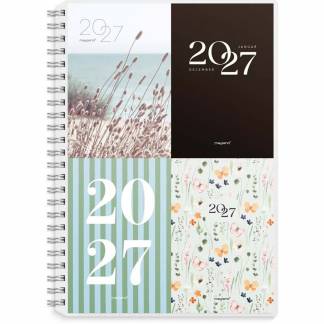 A5 ugekalender h&oslash;jformat m/4 illu. PP-plast 2027