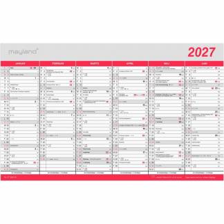 Kontorkalender Stor m/flagdage 2027