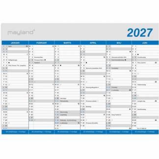 Kontorkalender Klassisk A5 2027