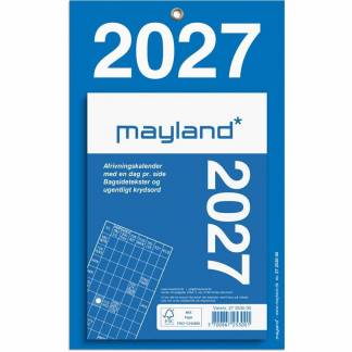 V&aelig;gkalender, Mayland Tear-off, 137x233mm &aring;r: 2027, Flerfarvet,, FSC Mix Credit