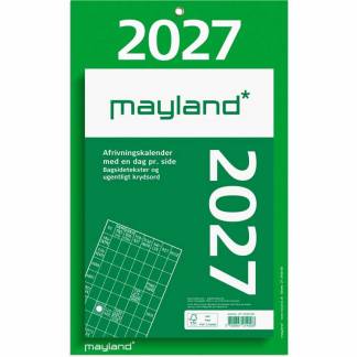 V&aelig;gkalender, Mayland Tear-off, 193x316mm &aring;r: 2027, Flerfarvet,, FSC Mix Credit