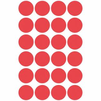 Avery, 3595, r&oslash;d 18mm, pakke med 96 stk FSC Mix Credit