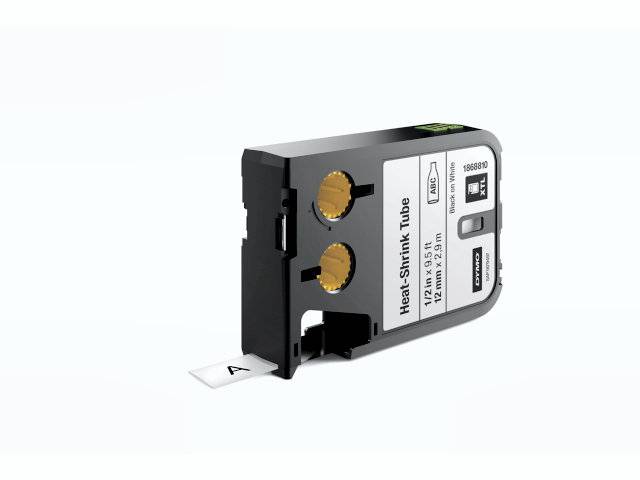 Tube XTL 12mmx2,7m heat-shrink sort p&aring; hvid