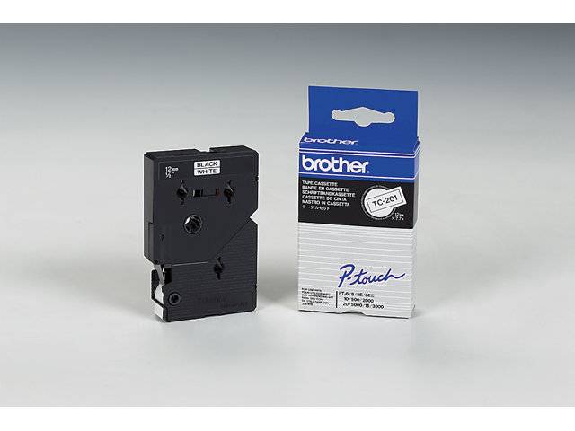 Brother TC tape 12mm black/white
