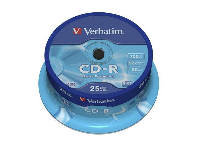 CD-R 700MB/80min 52x spindle (25)