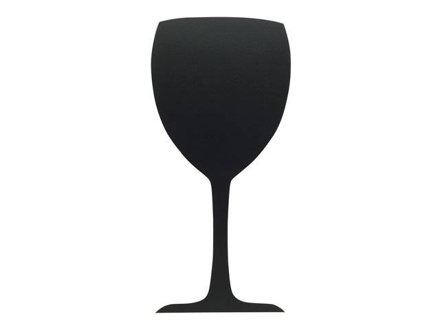 V&aelig;gtavle Securit Silhouet Glas sort