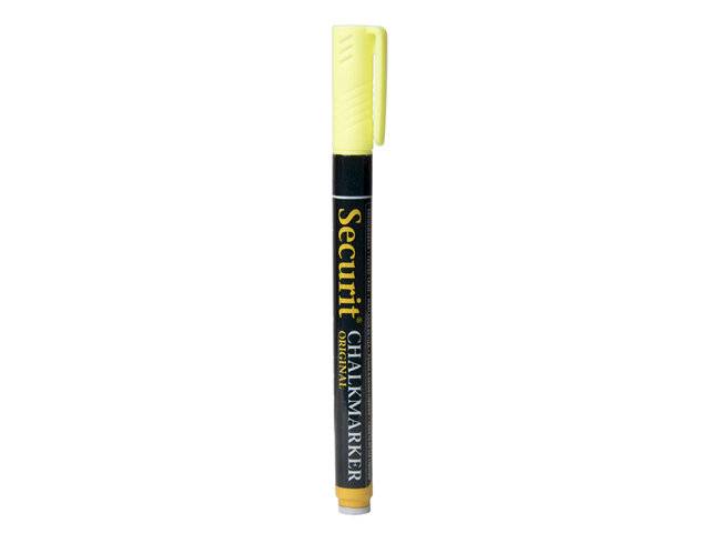 Chalkmarker Securit Original gul 1-2mm rund spids