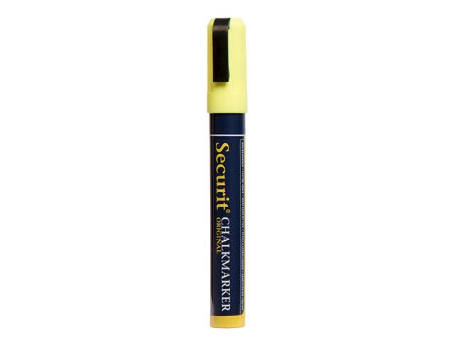 Chalkmarker Securit Original gul 2-6mm skr&aring; spids