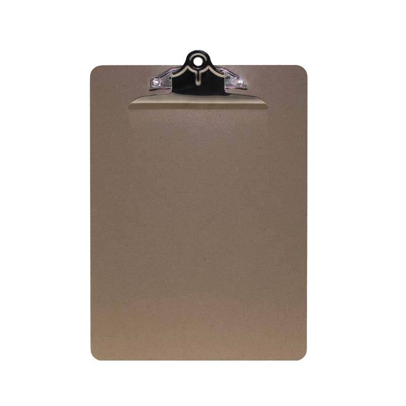 Clipboard A4 MDF m/kraftig klemme brun