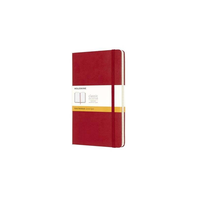 Notesbog MOLESKINE Classic hard linieret Large r&oslash;d