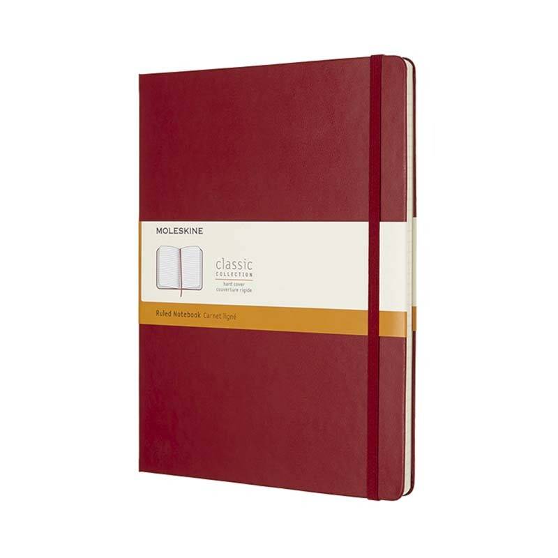 Notesbog MOLESKINE Classic hard linieret XL r&oslash;d