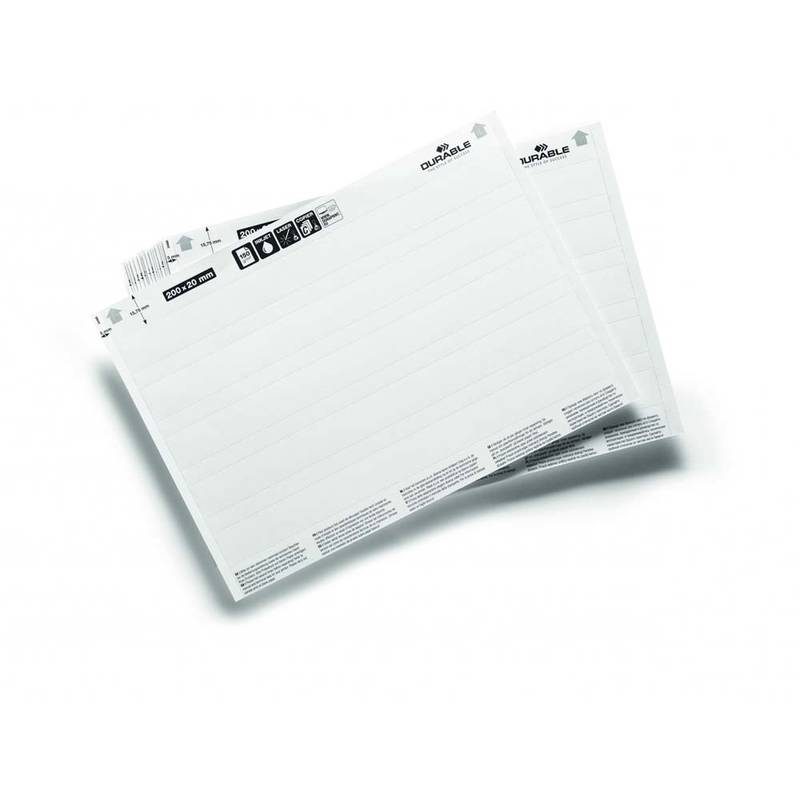 Indstiksark 200x20mm 100stk/pak Durable 175x260 Refill 200x20mm hvid