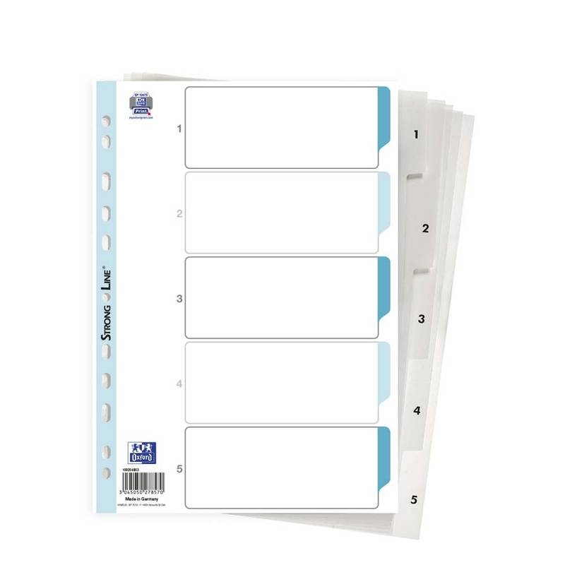 Register ELBA Strong-Line A4 1-5 hvid 0,12mm