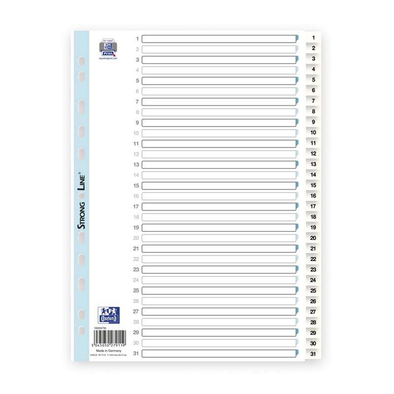 Register ELBA Strong-Line A4 1-31 hvid 0,12mm