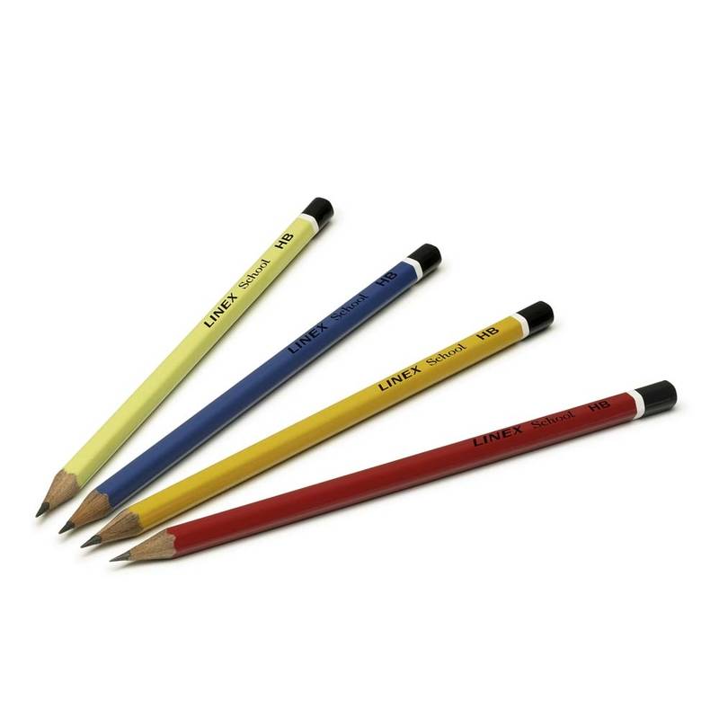 Skoleblyant Linex HB display ass. 144stk