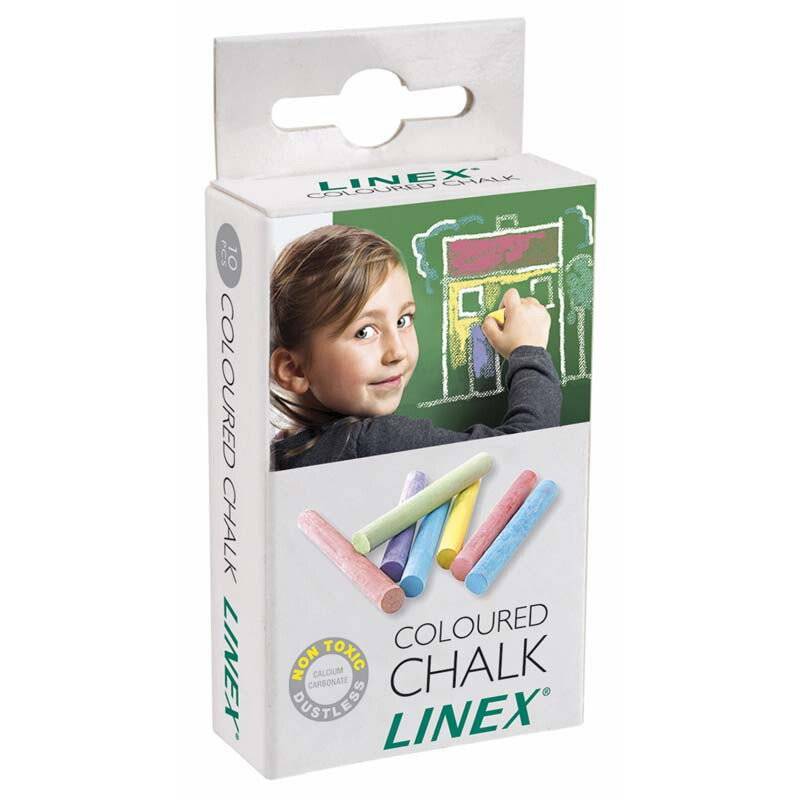 Kridt Linex CCCHC 10 farve 10stk/pak Kridttavle pakke a 10 stk