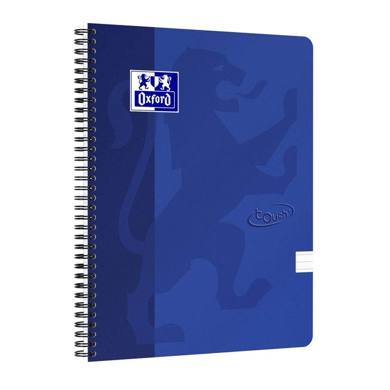 Notesbog Oxford TOUCH A4+ bl&aring; linieret 90g