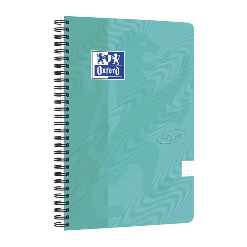 Notesbog Oxford TOUCH A5+ turkis dot/punkt 90g
