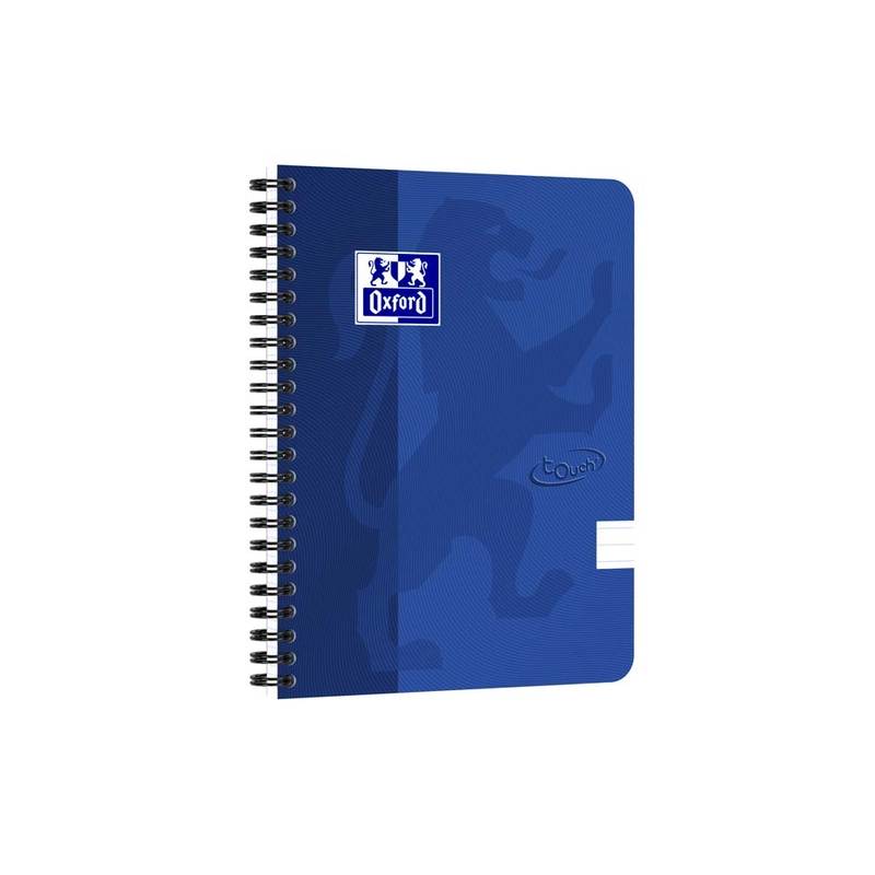 Notesbog Oxford TOUCH A5+ bl&aring; linieret 90g