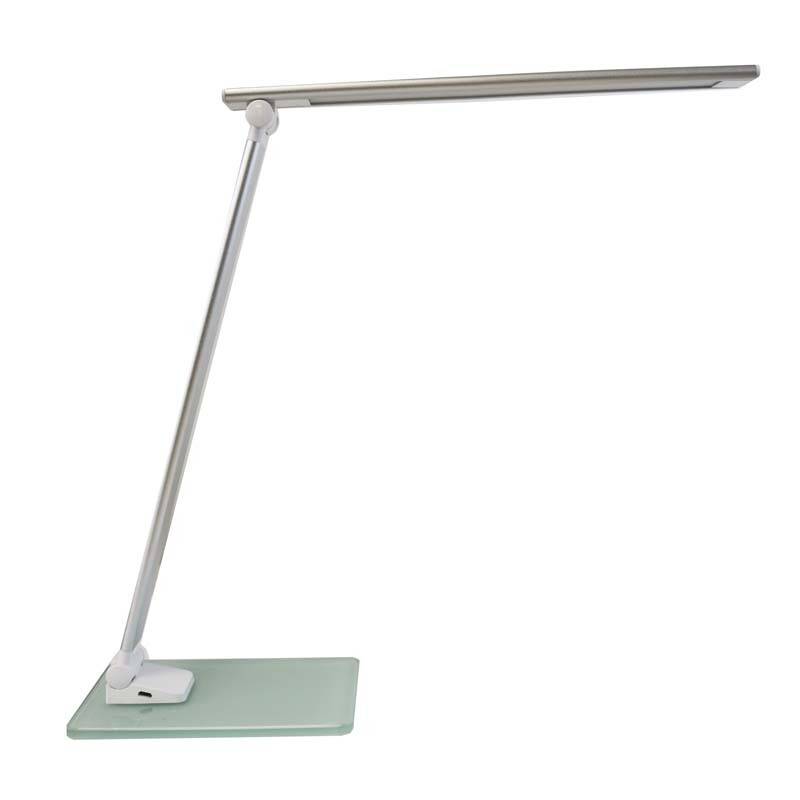 Bordlampe Unilux Popy LED foldbar hvid/metalgr&aring;