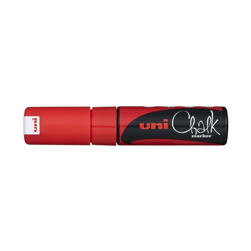 Chalkmarker Uni-ball PWE-8K r&oslash;d stregbr. 8mm