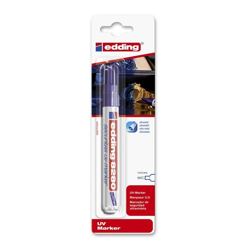 Marker Edding UV klar 8280 usynlig m&aelig;rkning/tyverisik.