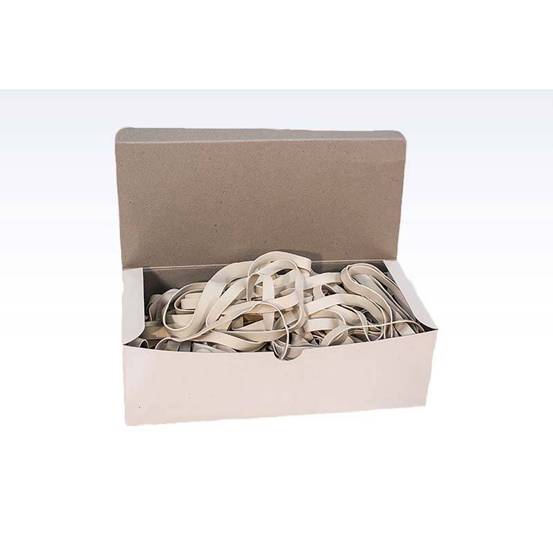 Gummib&aring;nd hvid 180x5mm 500g/pak 180 x 5 mm gul pakke med 500 g
