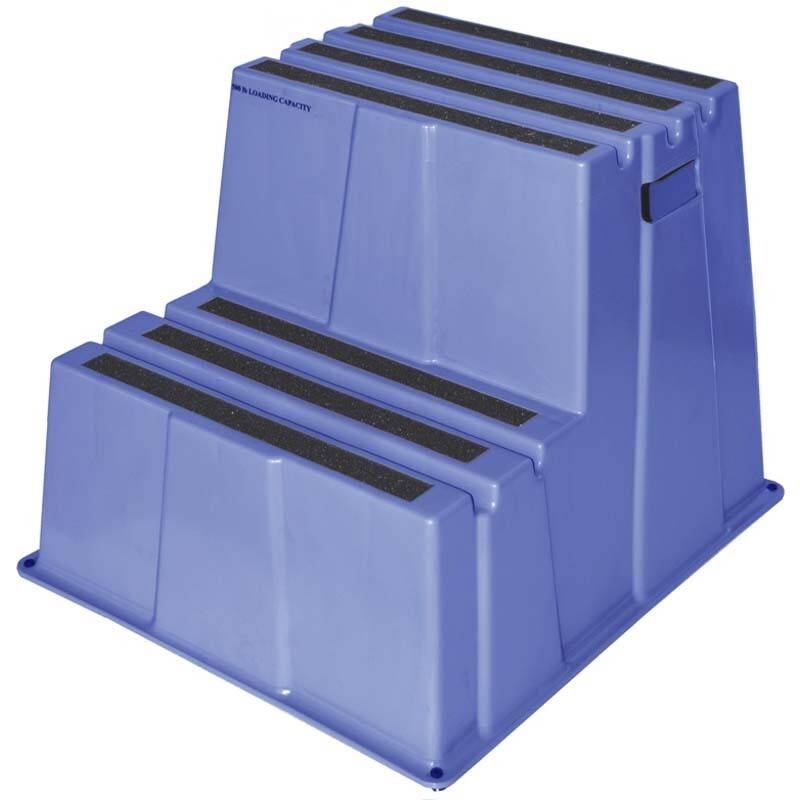 Sikkerheds trin m/2 trin bl&aring; Sikkerhedstrin Twinco Twin 660x575 x500mm