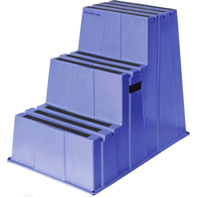 Sikkerheds trin m/3 trin bl&aring; Sikkerhedstrin Twinco Twin 890x585 x730mm