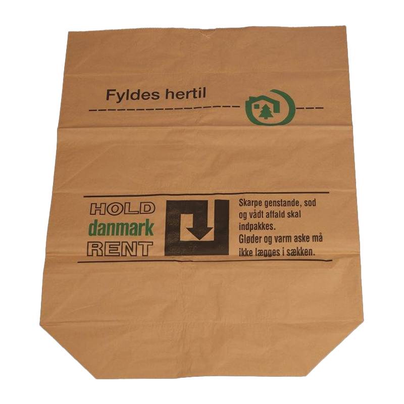 Affaldss&aelig;kke papir 70x95x25cm 2-lags m.plastik indv