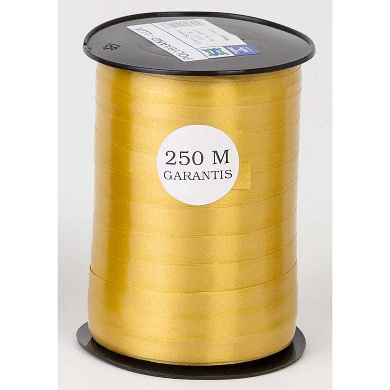 Gaveb&aring;nd glat guld 10mmx250m nr. 06 250.00 m 1 reel No. 06