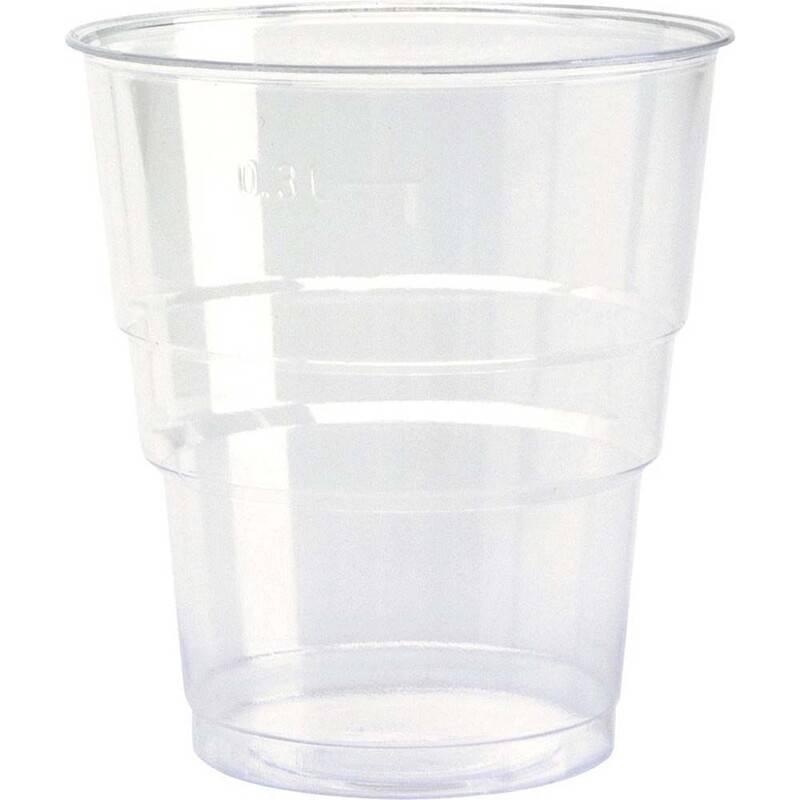 Plastglas &oslash;konomi 39cl 0,3l 50stk/ps Duni Rund 0.300 l transparent