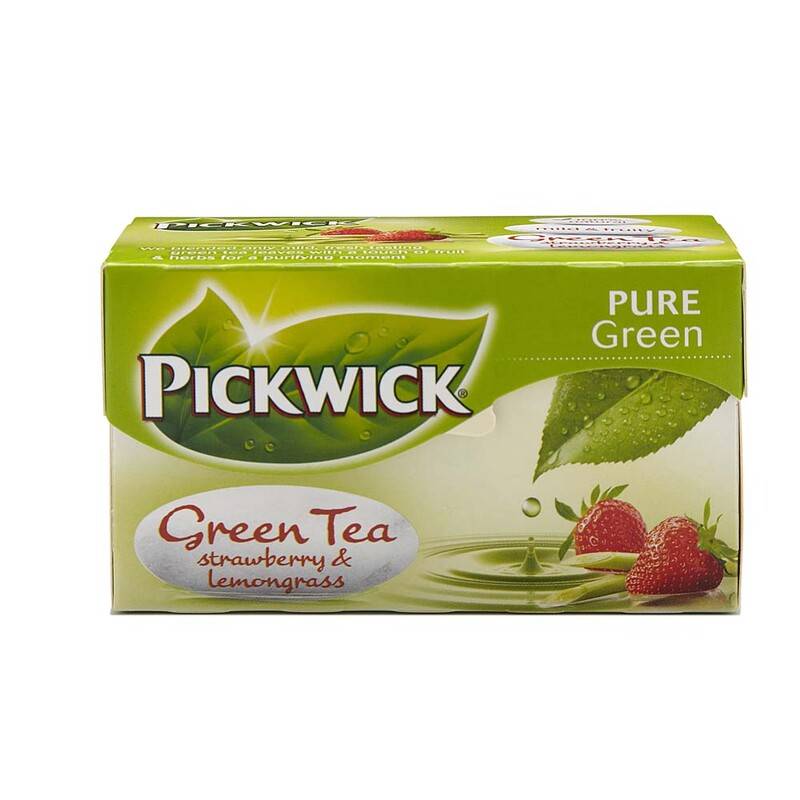 Te Pickwick gr&oslash;n te Jordb&aelig;r+Citron 20breve/pak