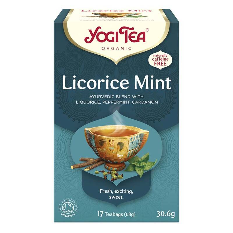 Te Yogi Licorice Mint 17breve/pak BKI Yogi Lakrids Mint pakke a 17 stk