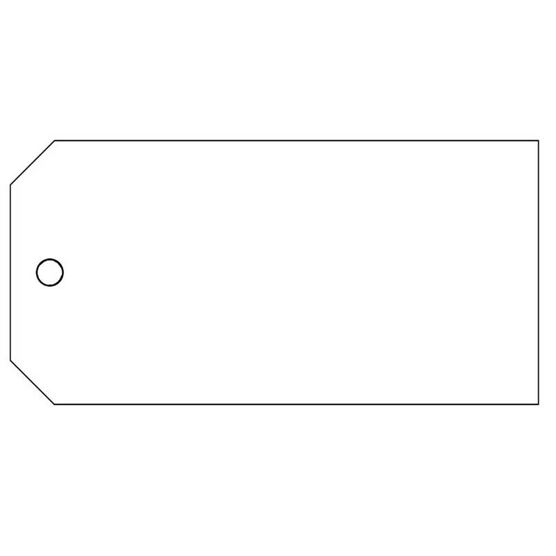 Manillam&aelig;rker PP m/1 hul hvid 60x120mm