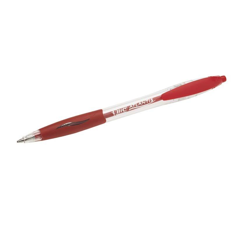 Kuglepen m/klik BIC Atlantis Refresh BP med. R&oslash;d