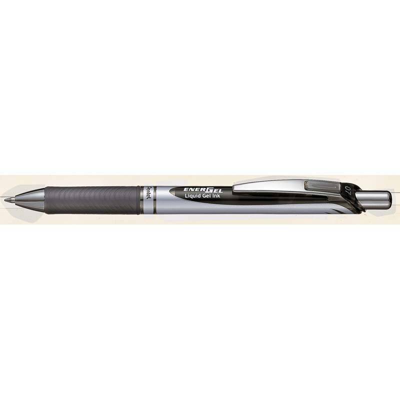 Rollerpen Pentel EnerGel sort 0,7mm BL77-A
